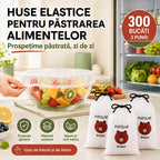 Huse elastice de alimente cu sac de depozitare Ursuleț – Oferta Specială 1+2 GRATIS (300 bucăți)! 🐻🍎
