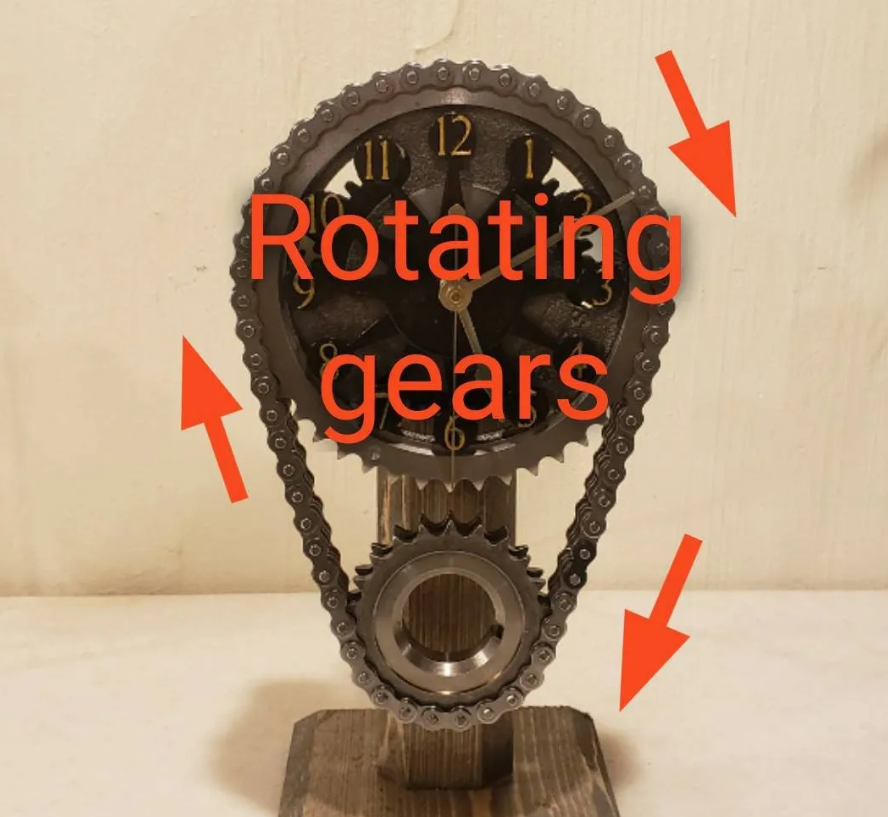 ⏰✨【Ofertă Limitată】Ceas Retro cu Roți Rotative - realizat manual de maeștri, design structural elegant!