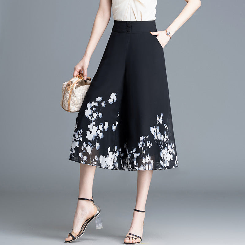 💃🔥2026 pantaloni pantaloni de vară noi de damă, din șifon subțire, tăiați casual, cu talie înaltă (40kg-90kg)