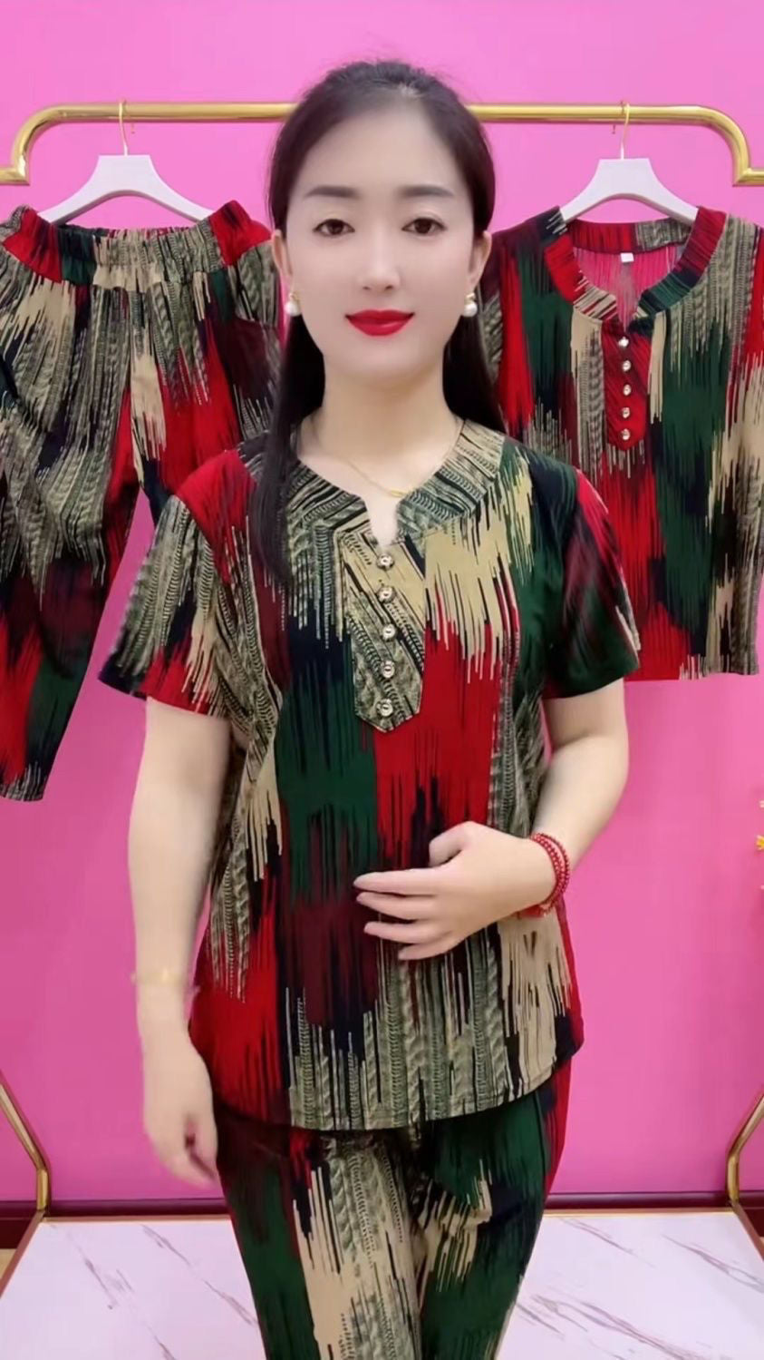 【30% reducere】【Cămașă + Pantaloni】🔥Cumpără unul, primești unul gratuit🔥Costum casual de vară
