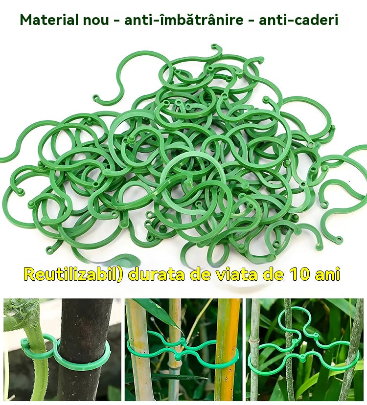 🍇【500/1000/1500/2000 bucăți】🌱Cleme fixe cu cataramă în formă de 8, potrivite pentru plante cățărătoare, grădini/grădini de legume/livezi, legături pentru viță de vie