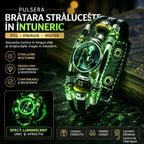 🌙 Brățară din piele cu semne zodiacale luminescente – împletitură în 3 straturi, lungime reglabilă, unisex 💫✨