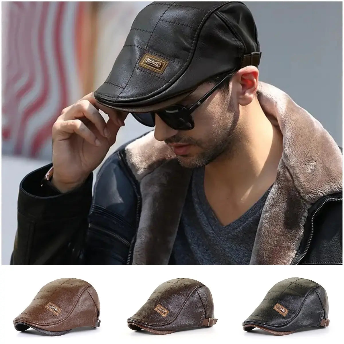 🔥【Reducere de 50%】Beretă vintage din piele de calitate premium