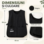 ✨ Şorţ Tip Vestă Impermeabil în Stil Japonez (5 Culori Disponibile) ☕ | 💅 Ideal pentru Saloane, Patiserii & Cafenele · Curele Reglabile · Rezistent la Pete