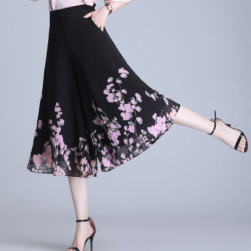 💃🔥2026 pantaloni pantaloni de vară noi de damă, din șifon subțire, tăiați casual, cu talie înaltă (40kg-90kg)