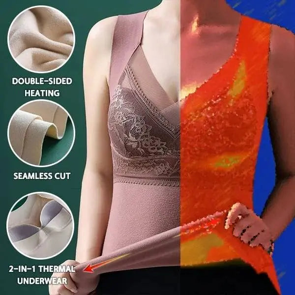 🔥【2 bucăț】❤️【40-100kg】Lenjerie intimă din dantelă de catifea de gâscă pentru toamnă și iarnă, spate frumos, accesorii pentru strângerea sânilor, prevenirea lăsarii sânilor✅【Recomandarea medicului】