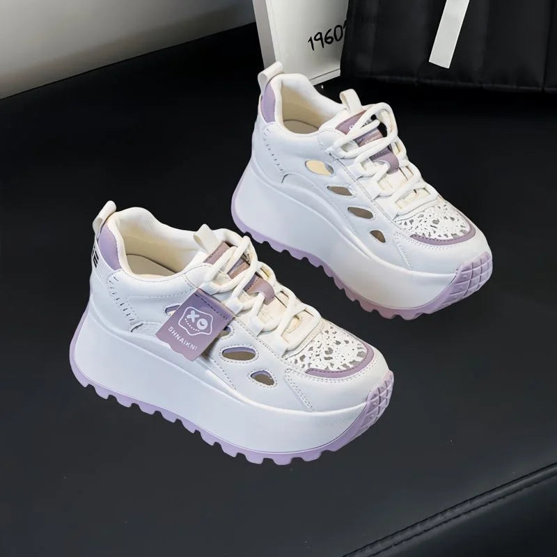 👟Pantofi casual de vară cu design perforat și talpă groasă – moderni, respirabili și super confortabili