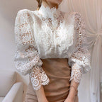 💘😍【S-3XL】2026 cămașă nouă din dantelă cu flori goale