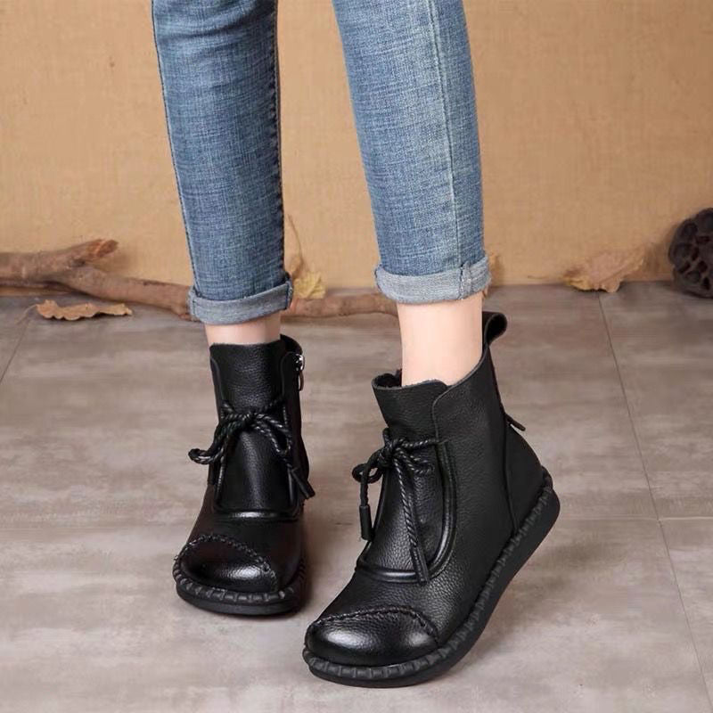 【35-40】👢2026 Cizme de damă în stil retro din piele moale de toamnă devreme