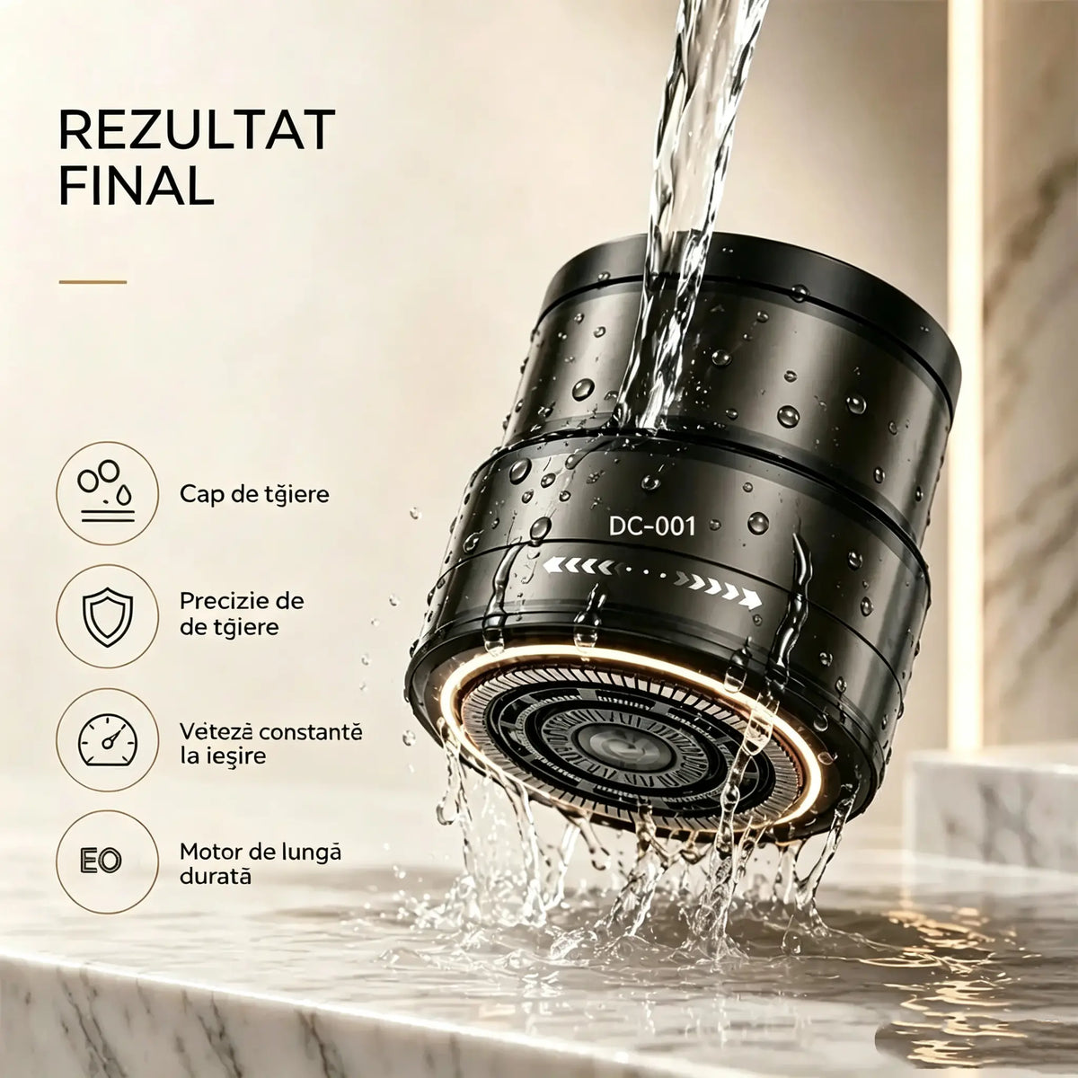 📢📢 50% REDUCERE! ⏰ Aparat de ras electric inteligent 2 în 1 pentru capete chele și aparat de tuns barba cu ecran digital