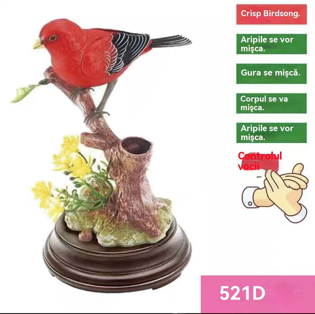 🦜🐦Simulare controlată vocal, ornamente creative drăguțe cu păsări controlate vocal, ornamente decorative pentru biroul camerei