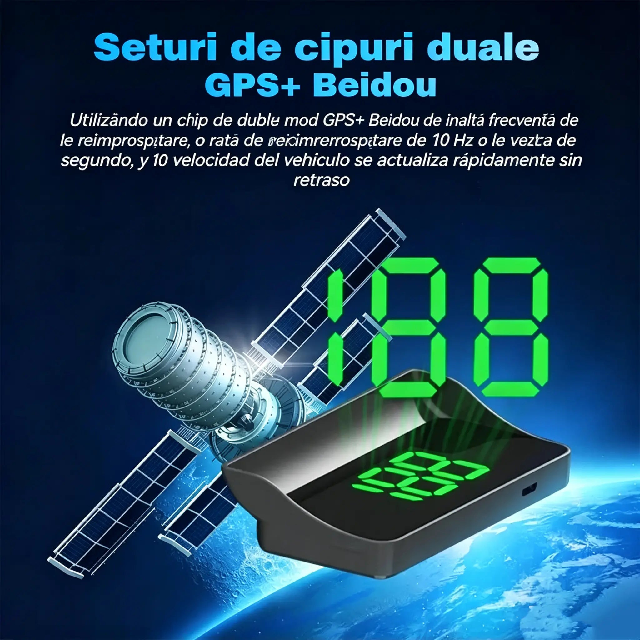 🚗 Ecran HUD pentru mașină｜Proiecție GPS HD｜Viteză în timp real și condus mai sigur