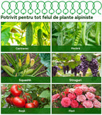 🍇【500/1000/1500/2000 bucăți】🌱Cleme fixe cu cataramă în formă de 8, potrivite pentru plante cățărătoare, grădini/grădini de legume/livezi, legături pentru viță de vie