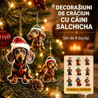 🎄【9 bucăți】😻 Ornamente pentru pomul de Crăciun Puppy. accesorii pentru catelus