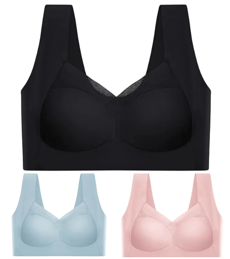 🎁💖【Cumpără 1 și primești 2 gratuit】【L–6XL】Sutien push-up fără cusături – calitate înaltă, sexy și la modă, previne căderea ✨🔥