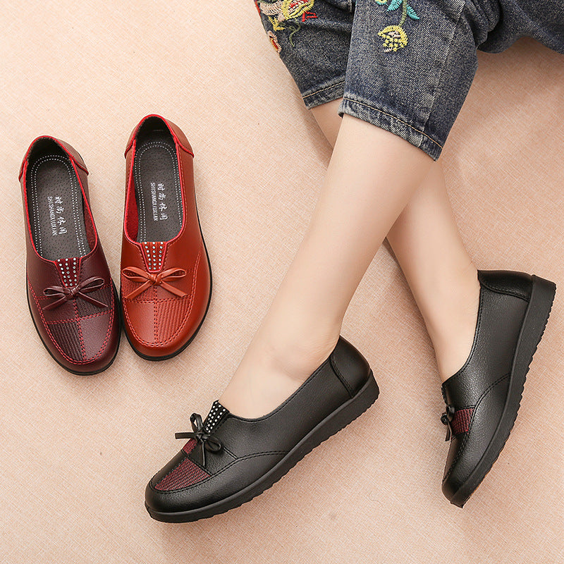 【Cumpărați 1, primiți 1 gratuit】【35-41】Noua modă din piele moale pantofi casual plat Single